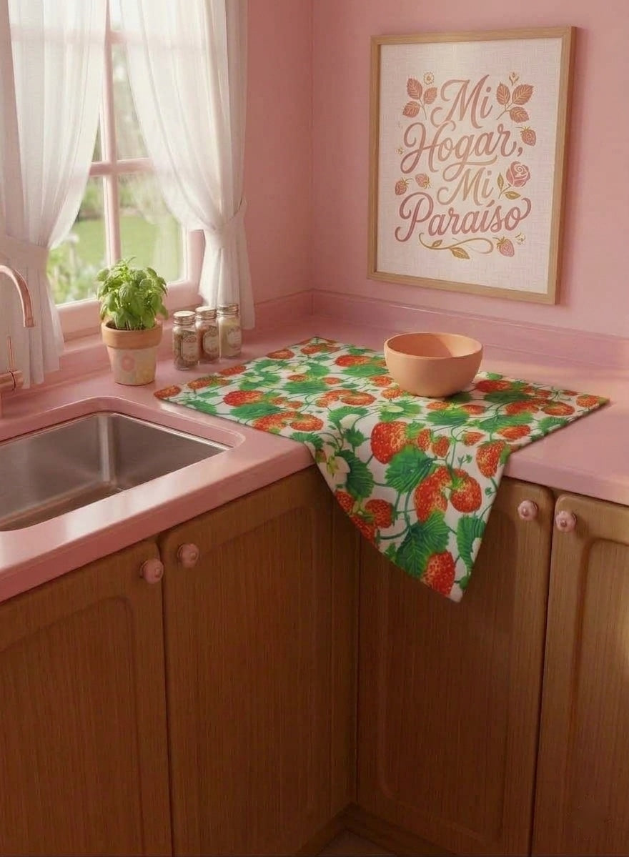 Paños de cocina microfibra 40x60 cm - Frutillas
