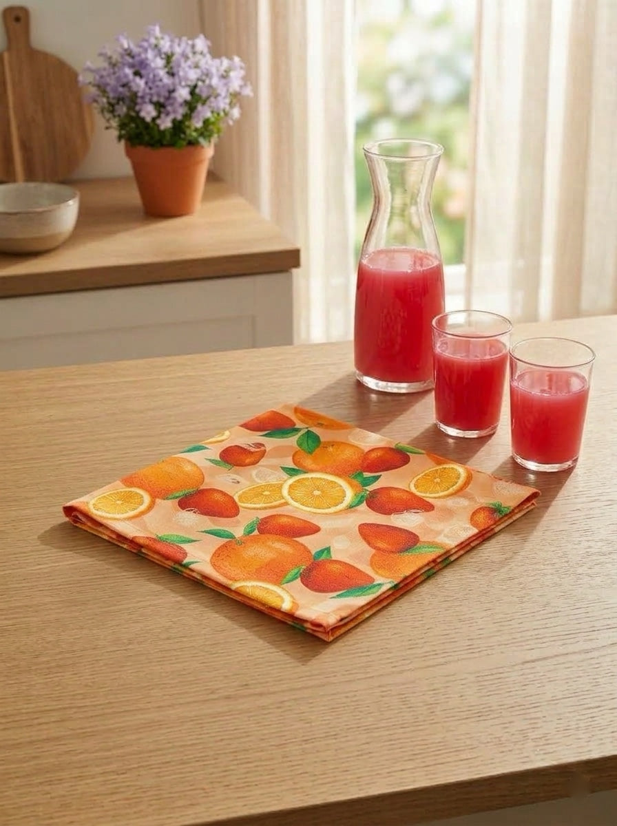 Paños de cocina microfibra 40x60 cm - Naranjas y Frutillas