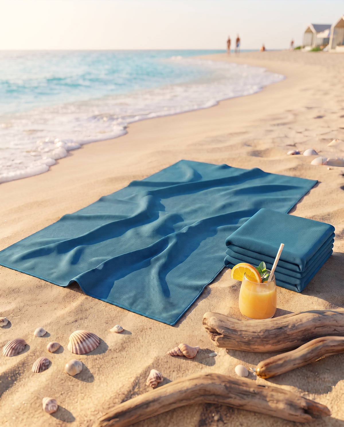 Toallón de microfibra XL 90x180 cm - Azul Acero